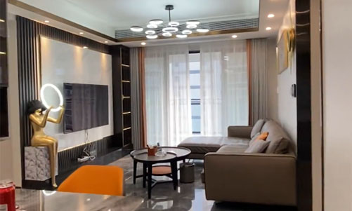 130㎡現代風三室兩廳實拍，精裝房全部拆掉重裝