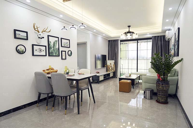 106平現代簡約風實拍圖，構建清新宜居小窩