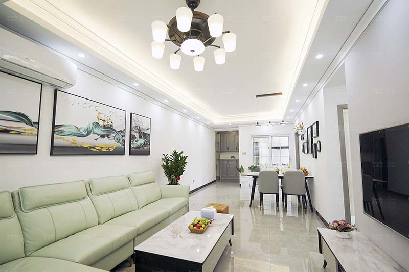 106平現代簡約風實拍圖，構建清新宜居小窩